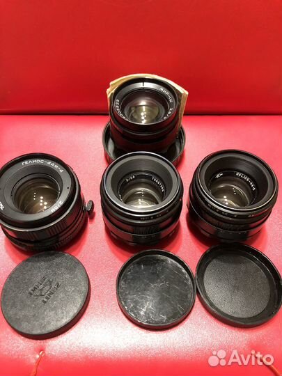 Объективы СССР Гелиос 44-2, 44м-4, мир 1Ш