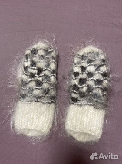 Варежки из козьего пуха