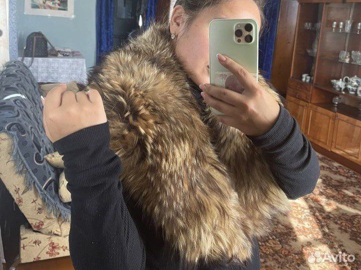Ворот меховой натуральный чернобурка
