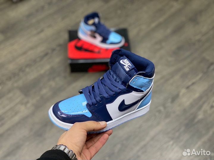 Кроссовки Air Jordan 1 Blue Chill (36-45)