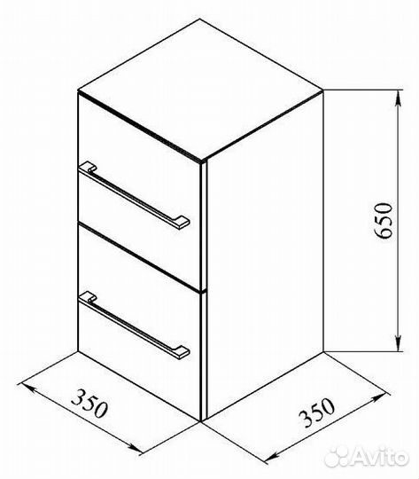 Тумба De Aqua 167450 Белая