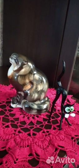 Статуэтка кошка Фарфор