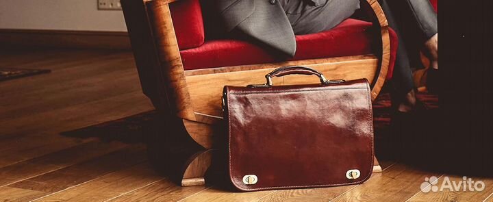 Портфель Italian Full Grain Leather Laptop Bag