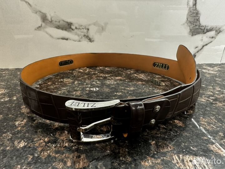 Ремень мужской zilli крокодил оригинал