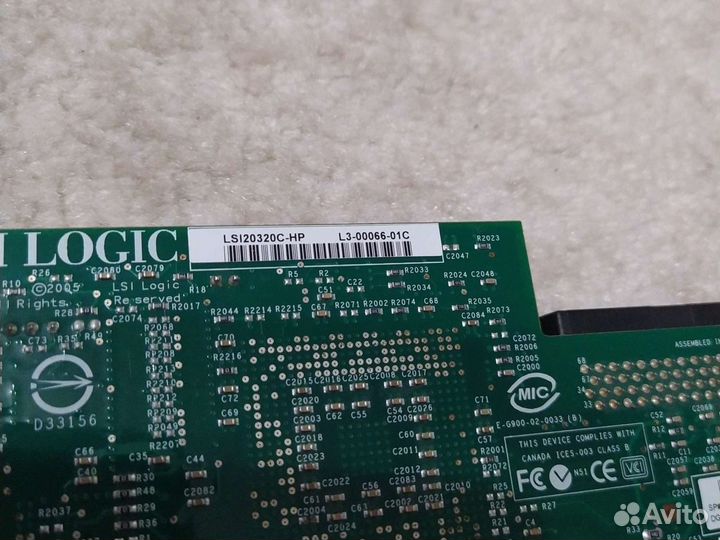 PCI контроллер LSI20320C-HP L3-00066-01C