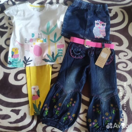 Вещи пакетом на девочку 98 104