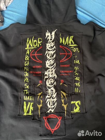 Vetements hardcore patch hoodie