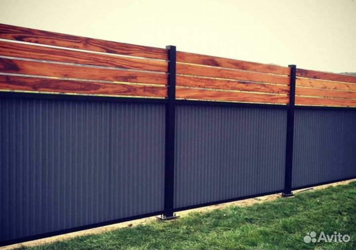 Забор из профнастила ,калитки быстро