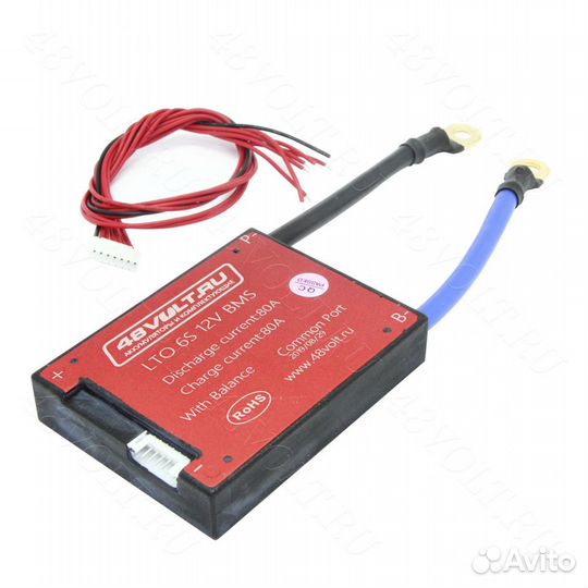 BMS LTO 6S 12V 80A симметрия