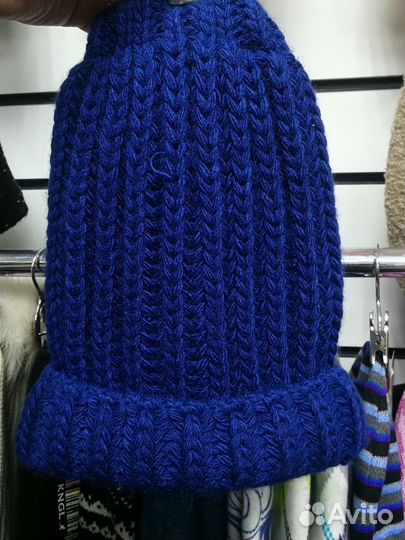 Шапка крупной вязки 