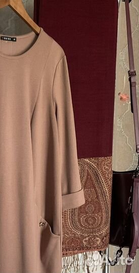 Бежевое трикотажное платье Vaide Латвия XL