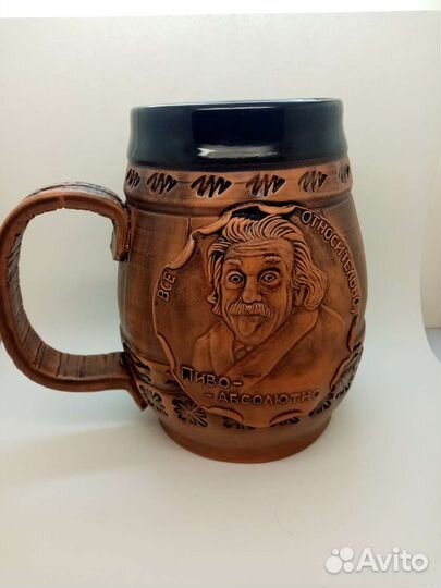 Кружка пивная глина 1 л Прибалтика