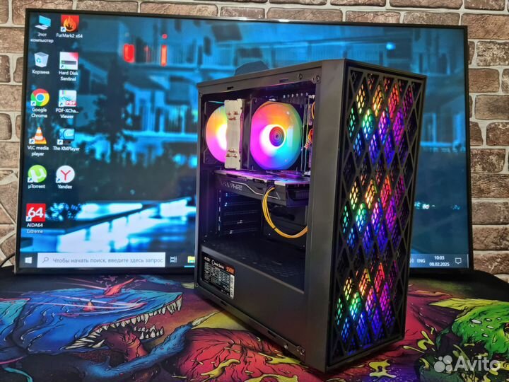 Игровой пк 10ядер/20потоков/64GB/RX 8GB/SSD512