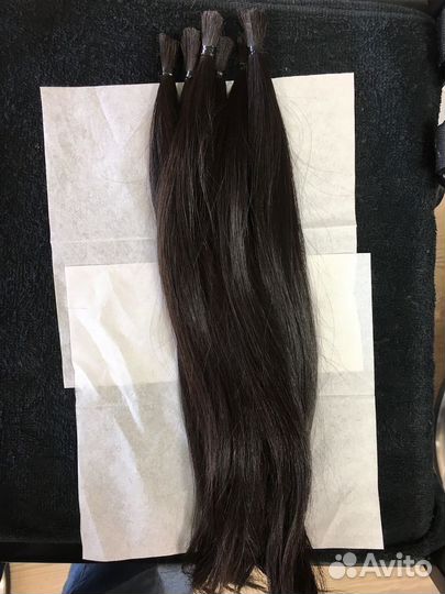 Волосы для наращивания черные 50 см