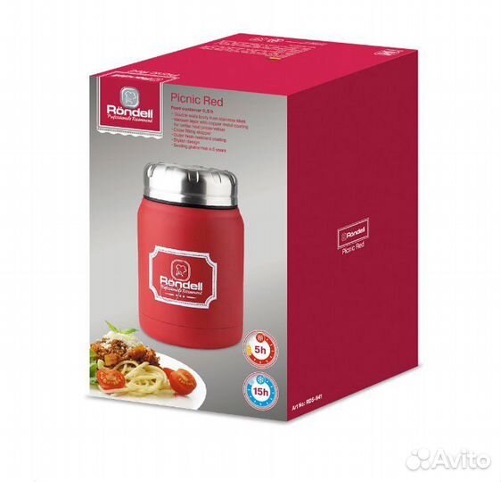 Термос для еды 0,5 л Red Picnic Rondell