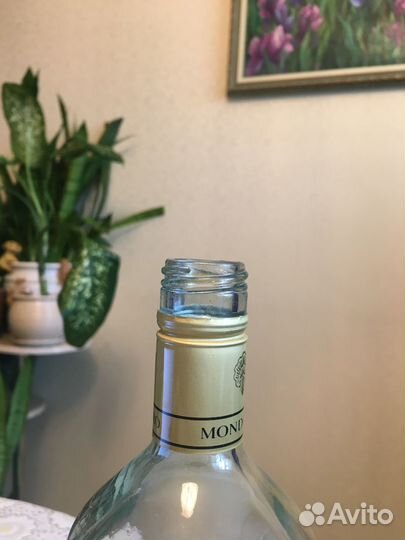 Бутылка цветное стекло