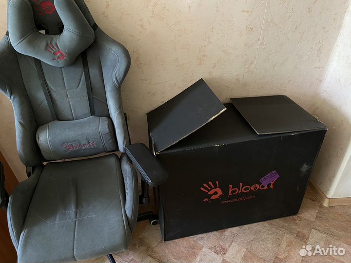 Кресло игровое A4Tech Bloody GC-700 серый