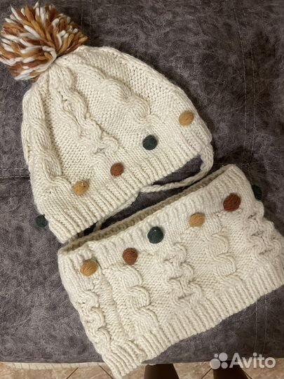 Комплект шапка, шарф