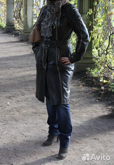 Кожаный плащ женский натуральная кожа