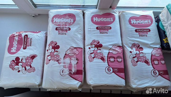 Подгузники трусики Pampers 6, Huggies 6