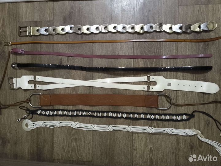 Ремни б/у натуральная кожа/текстиль