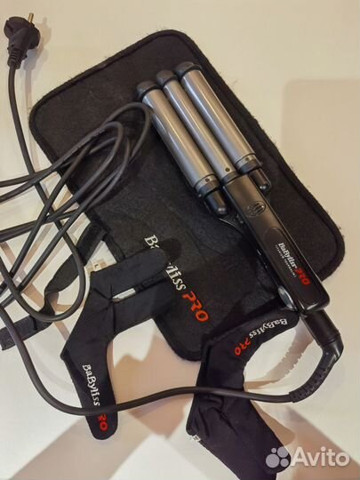 Тройная плойка BaByliss Pro с турмалиновым покр