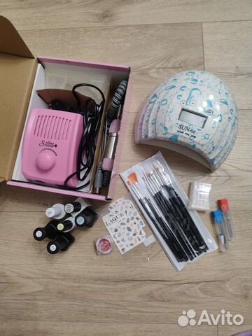 Лампа для ногтей + аппарат для маникюра