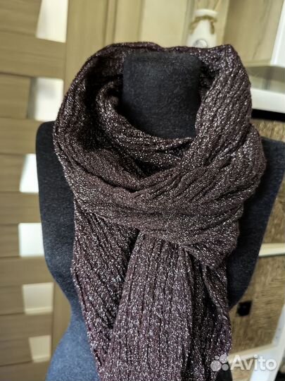 Бордовый женский шарф