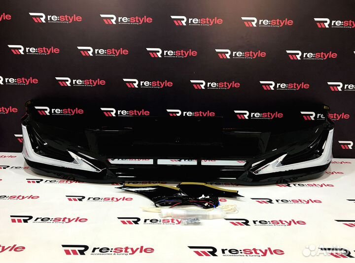 Губа на бампер Toyota Land Cruiser Prado 120