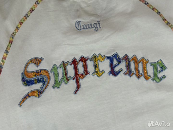 Футболка Supreme x Coogi белая оверсайз