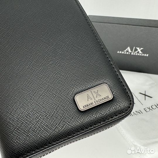 Кожаный Armani Exchange мужской клатч