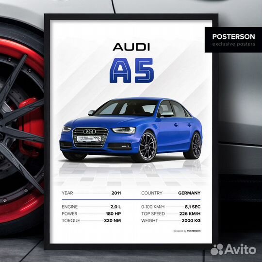 Постер с вашим авто