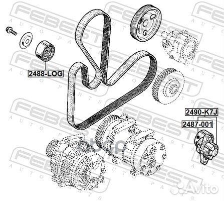 Натяжитель ремня Febest 958 2490-K7J Febest