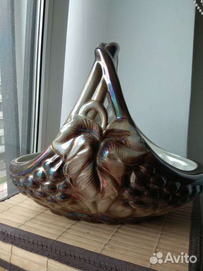 Корзина,ваза для фруктов керамика СССР