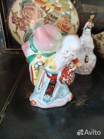 Фарфоровые статуэтки старый Китай винтаж