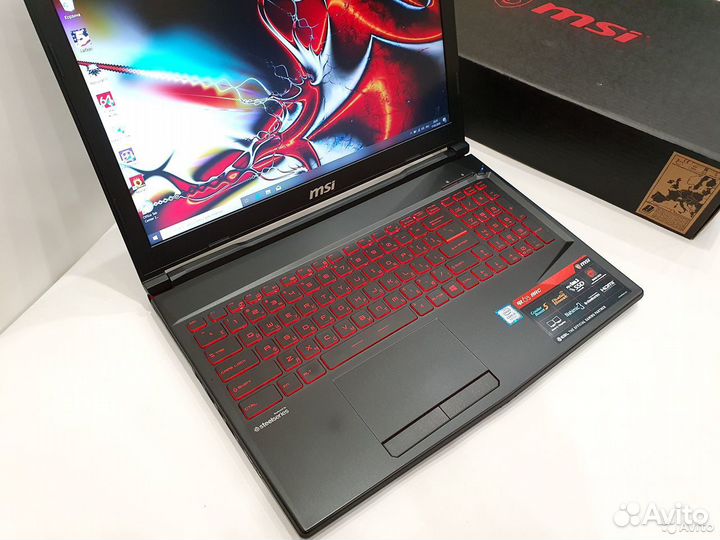 Супер игровой MSI 8 ядер i5-8300H 8Gb GTX1050 SSD