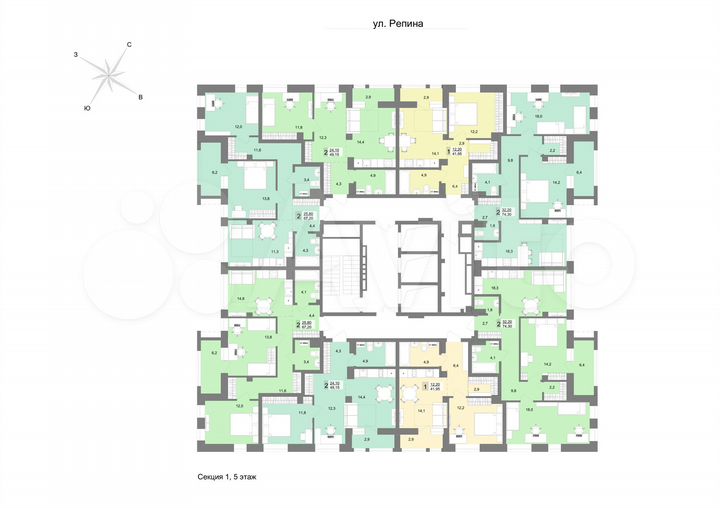 2-к. квартира, 67,2 м², 5/31 эт.