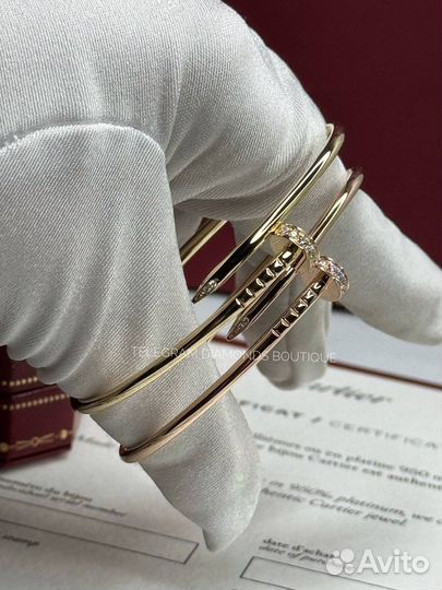 Браслет cartier juste un clou small золото-бриллиа