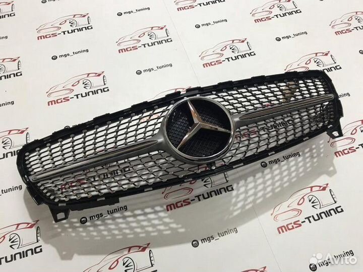 Решетка A-class w176 Diamond Silver 15-18г