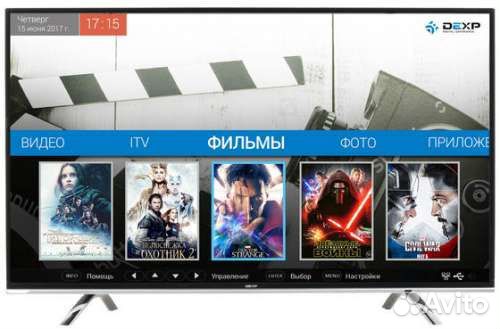 Телевизор dexp U43D9100K 4К Ultra HD Smart TV 43