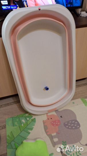 Ванночка для купания складная с матрасиком