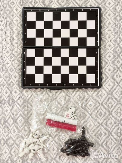 Дорожные шахматы шашки нарды 3 в 1