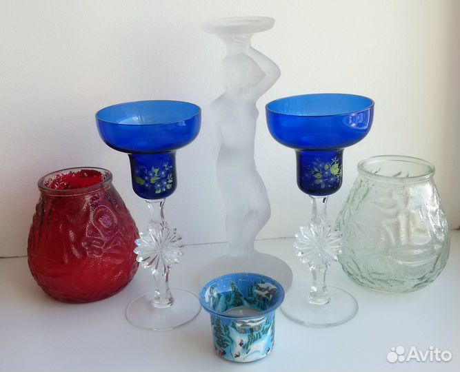 Подсвечники стекло хрусталь СССР