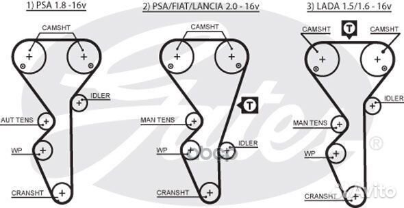 Насос водяной + комплект ремня грм KP55468XS Gates