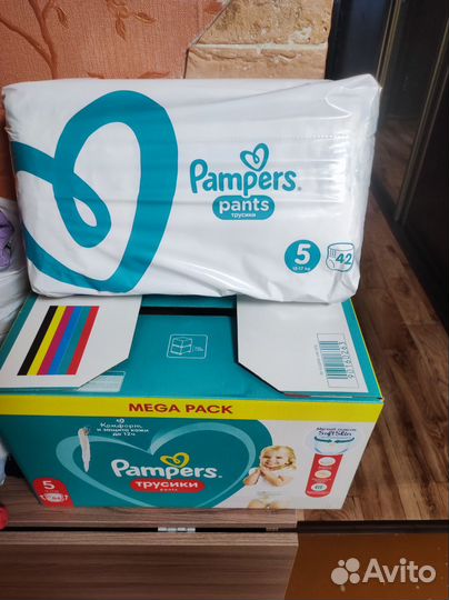 Подгузники трусики pampers 5