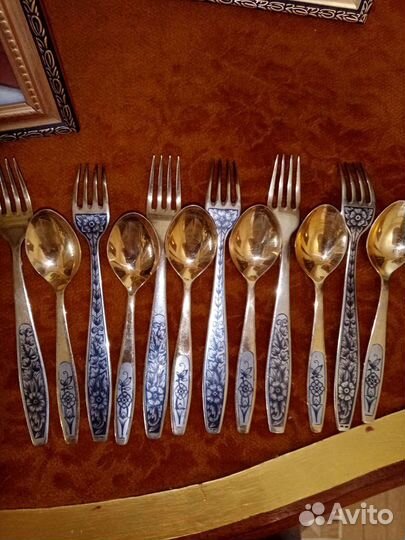 Серебро вилки ложки ножи
