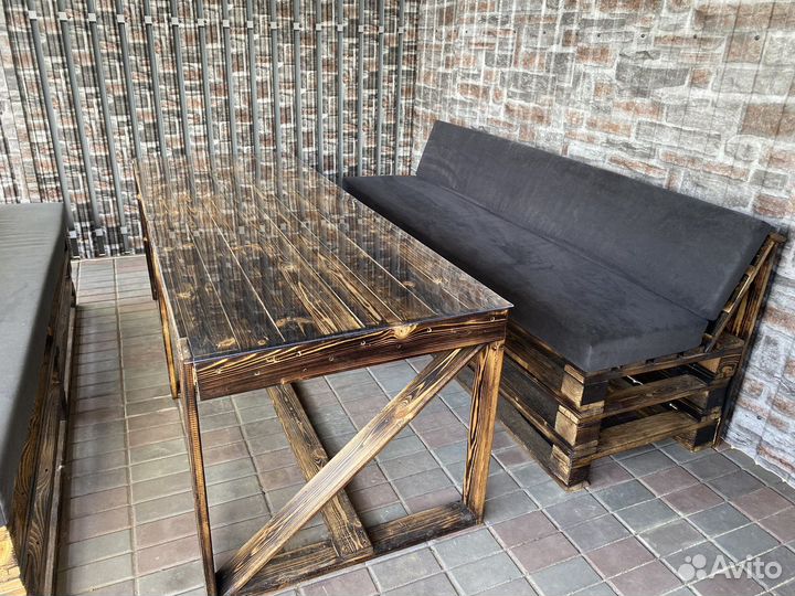 Мебель из поддонов, стол, диваны