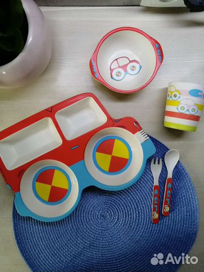 Детский набор бамбуковая посуда