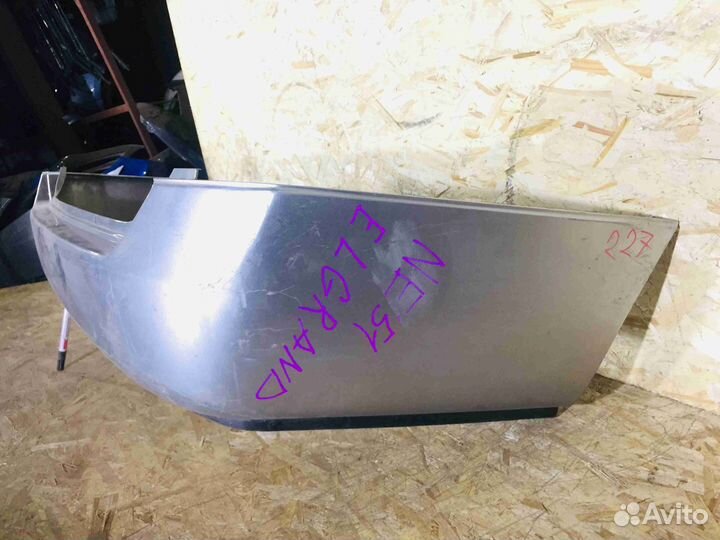 Бампер задний Дорест Nissan Elgrand E51 Серебродеф