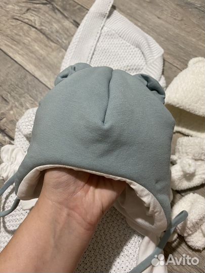 Плед вязаный комплект на выписку